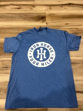 Four Miler Men's Blue Graphic Tee